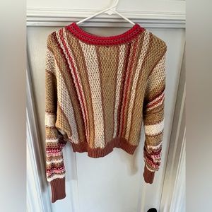 Free people pink crop sweater